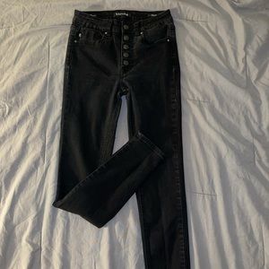 Black high rise jeans